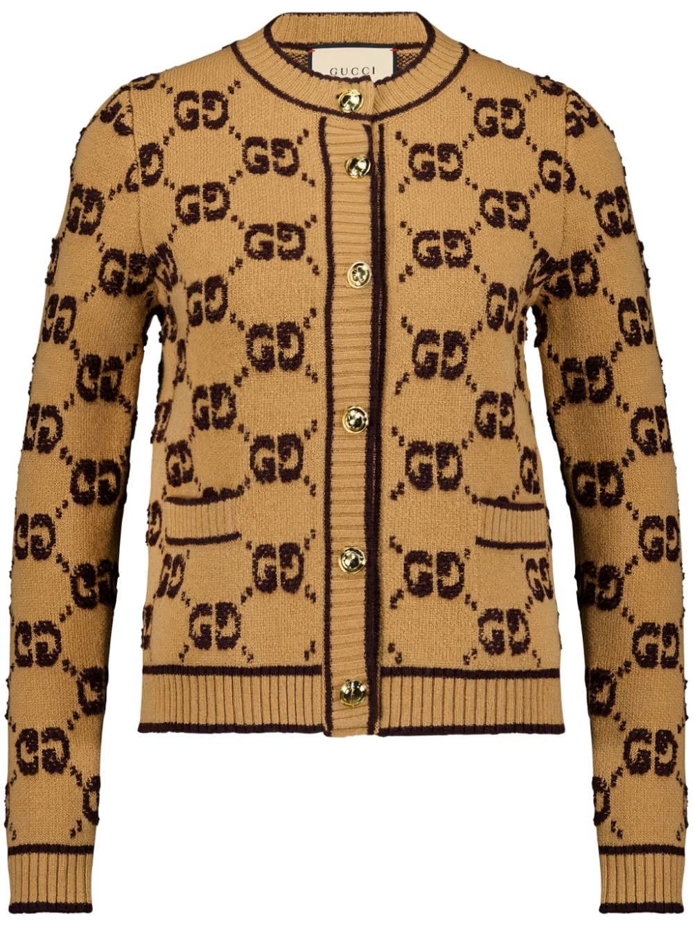 Gucci Wool Cardigan With Gg Motif