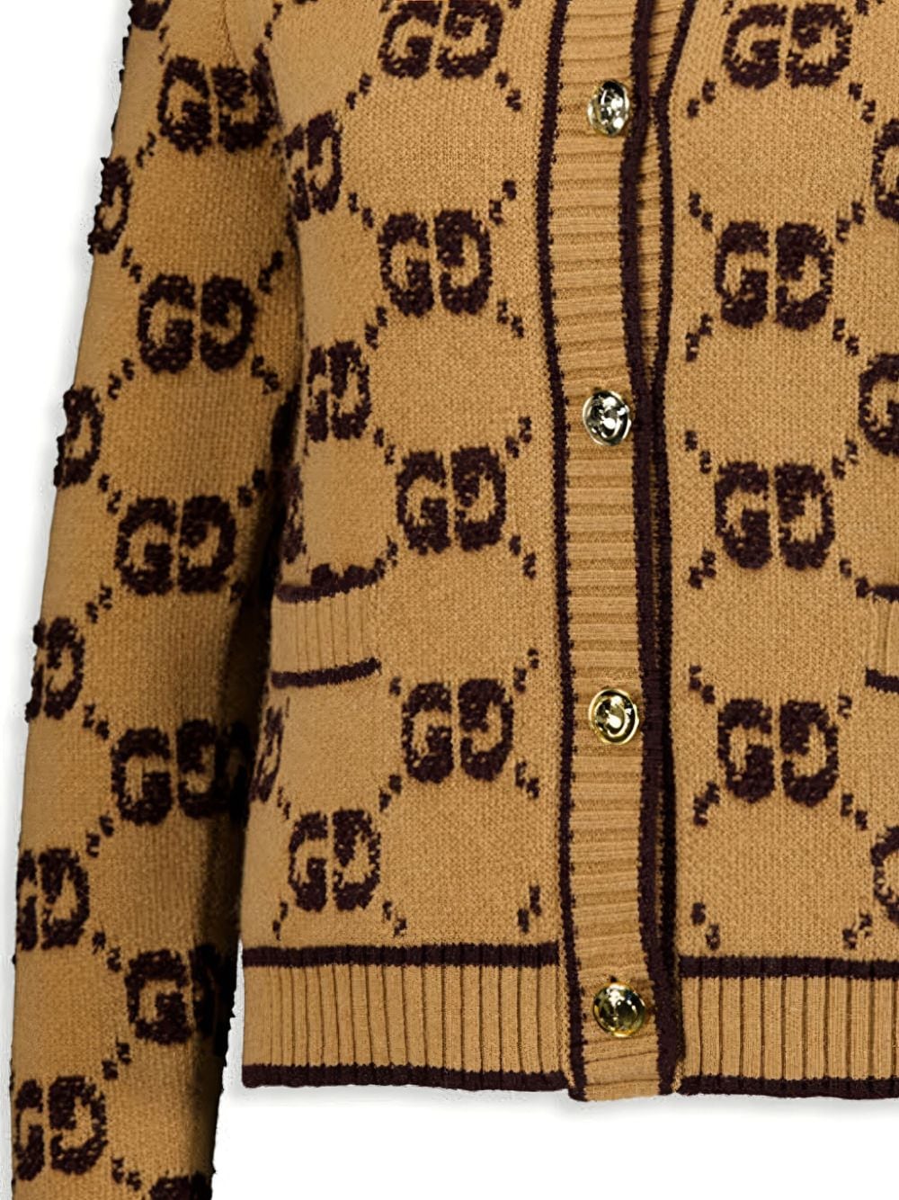 Gucci Wool Cardigan With Gg Motif