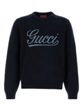 Gucci Crewneck Knitwear In Wool With Logo