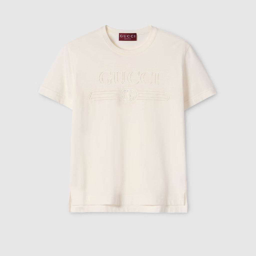 Gucci Cotton Crewneck T-shirt With Logo