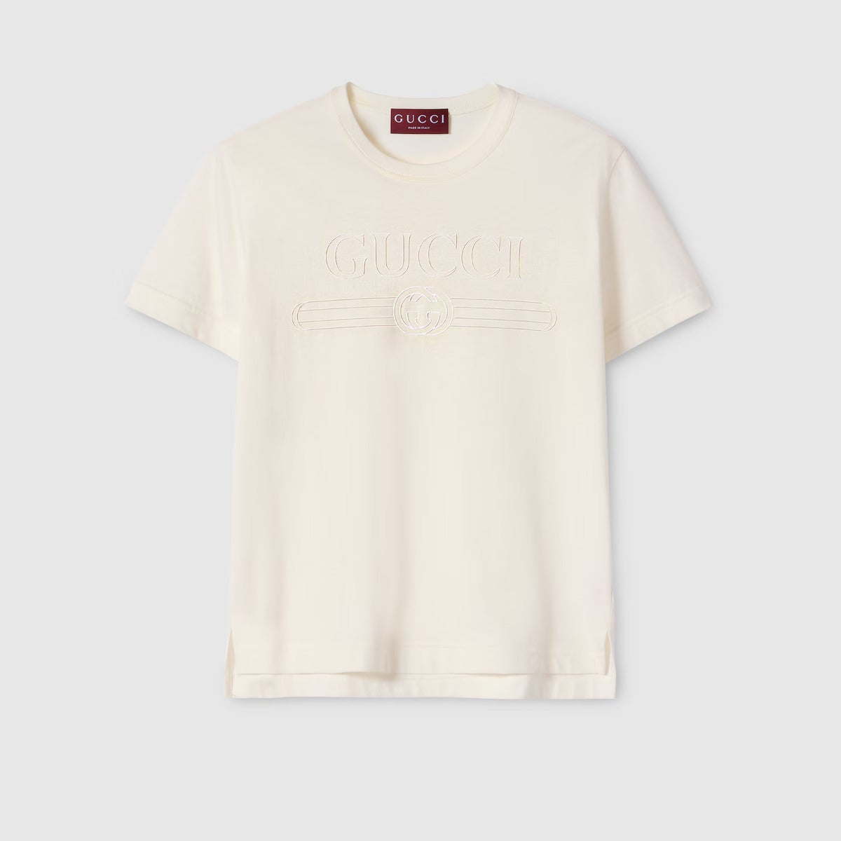 Gucci Cotton Crewneck T-shirt With Logo