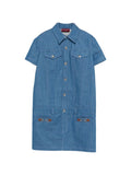 Gucci Denim Dress With Short Sleeves
