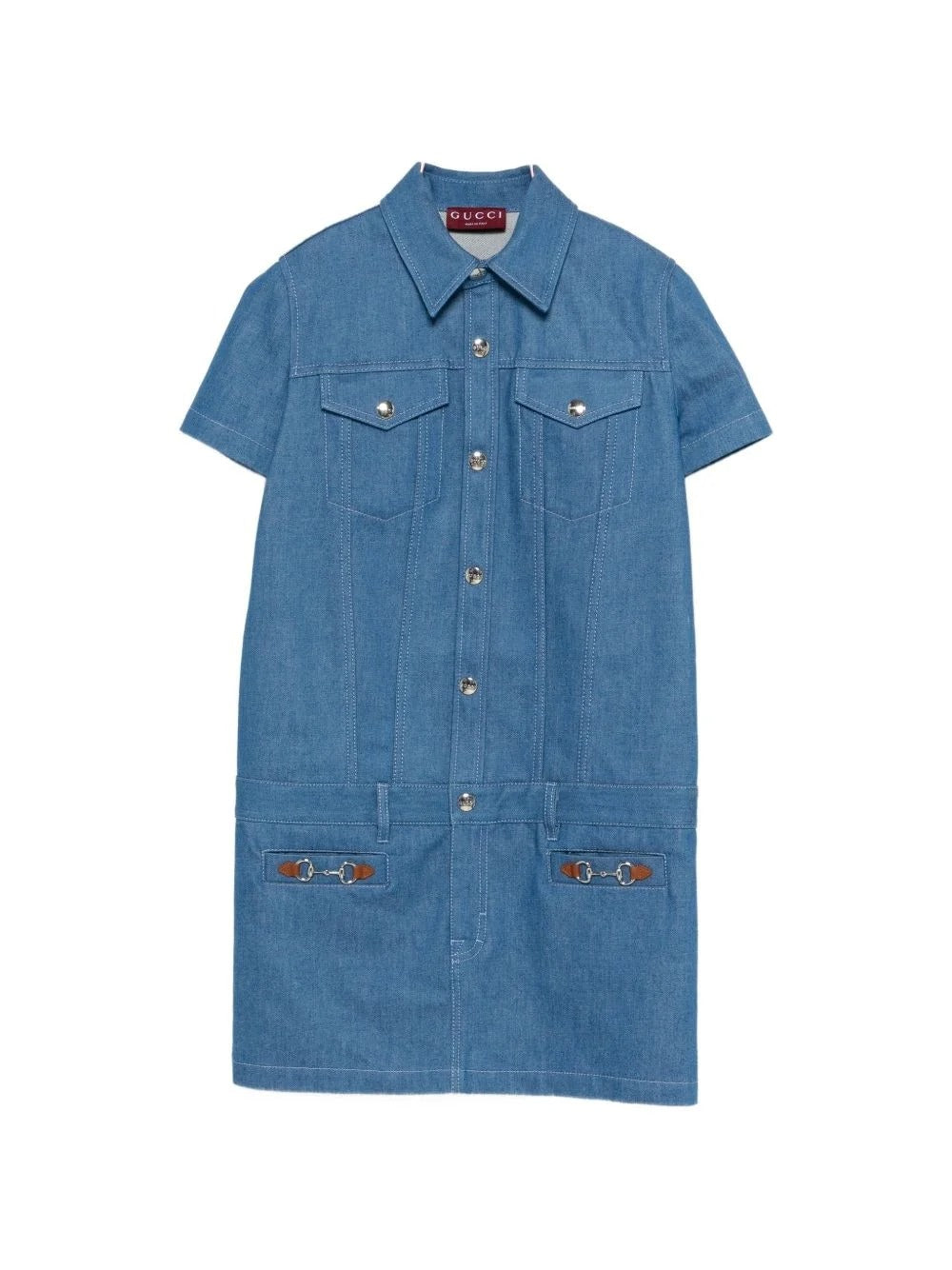 Gucci Denim Dress With Short Sleeves