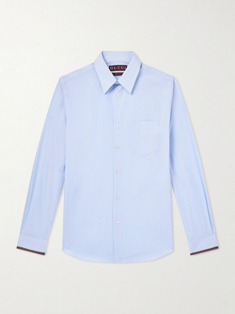 Gucci Striped Popline Cotton Shirt