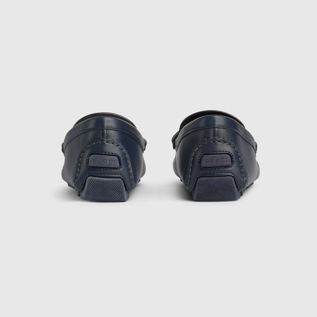 Gucci Web Details Leather Loafers