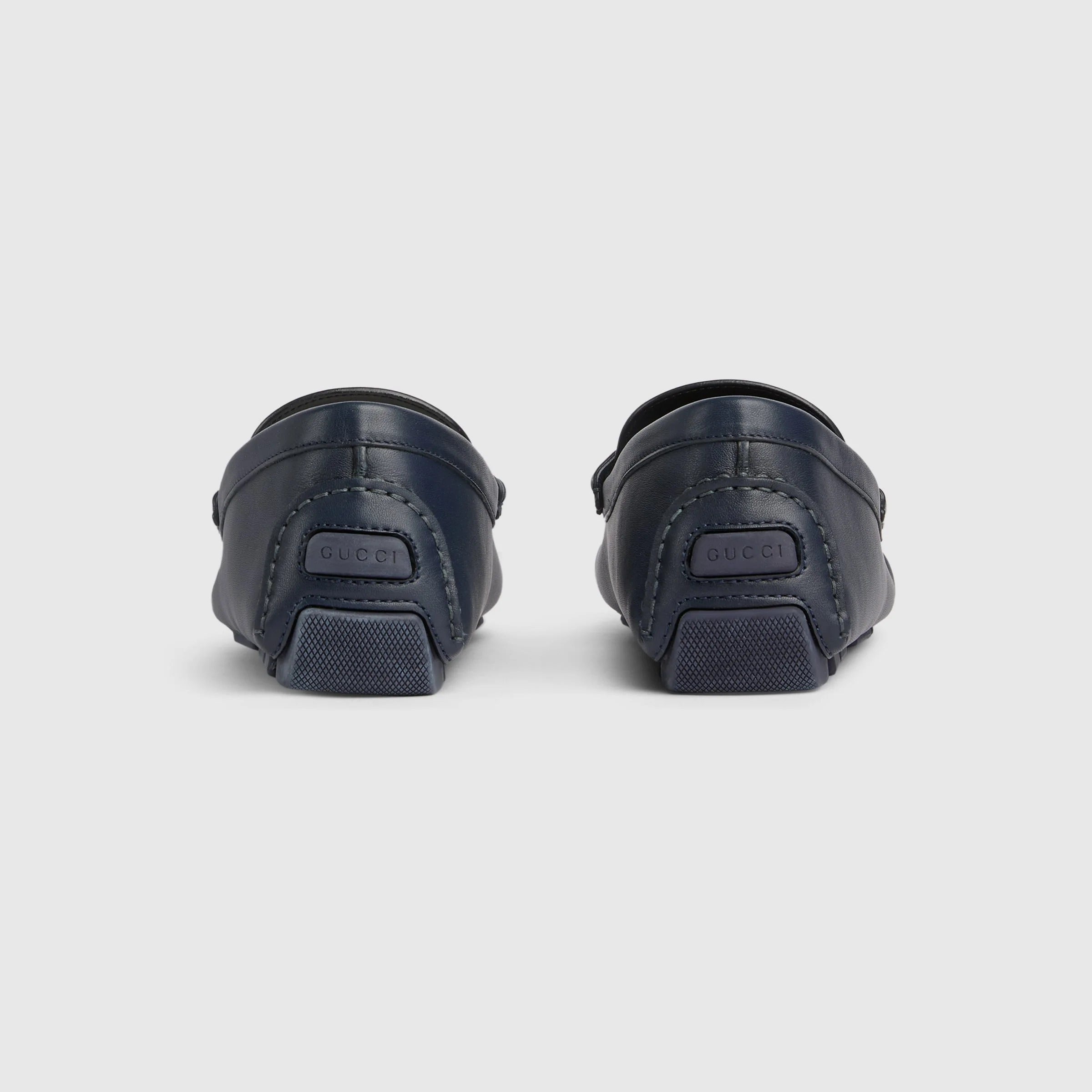 Gucci Web Details Leather Loafers