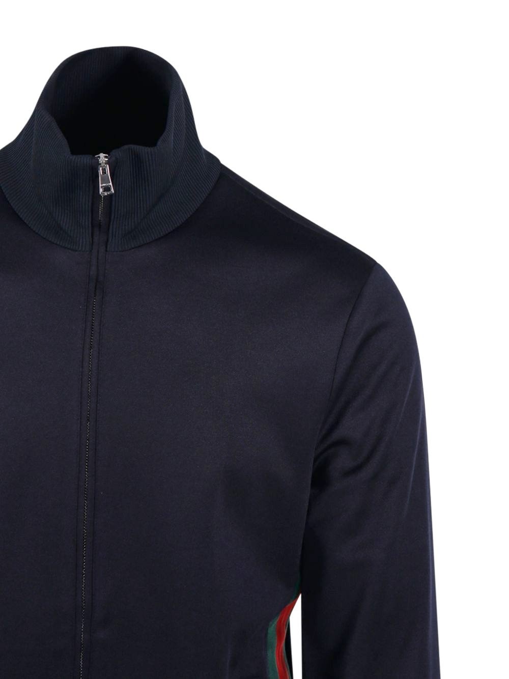 Gucci Zippered Jacket In Jersey With Web Details