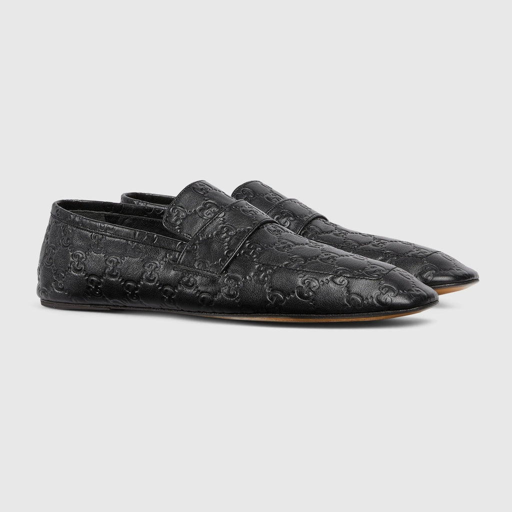 Gucci Leather Gg Loafers