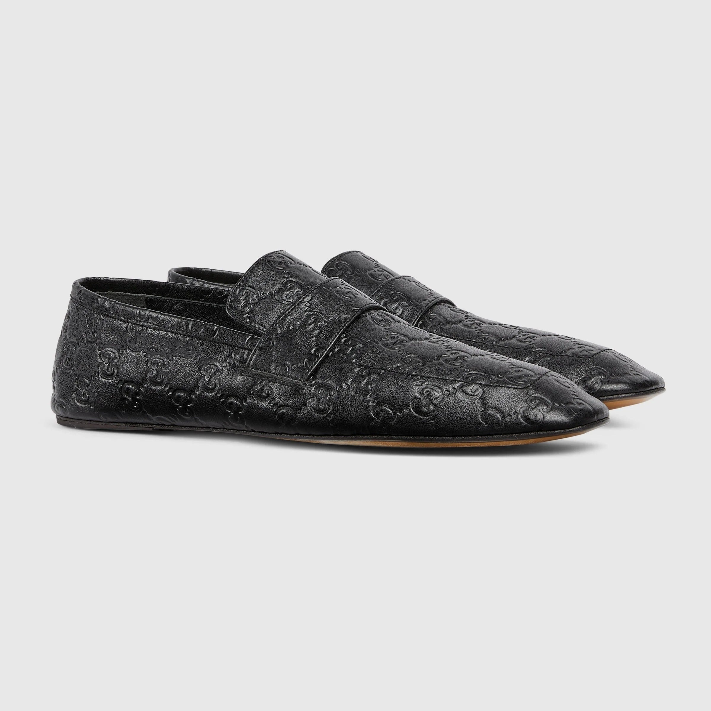 Gucci Leather Gg Loafers