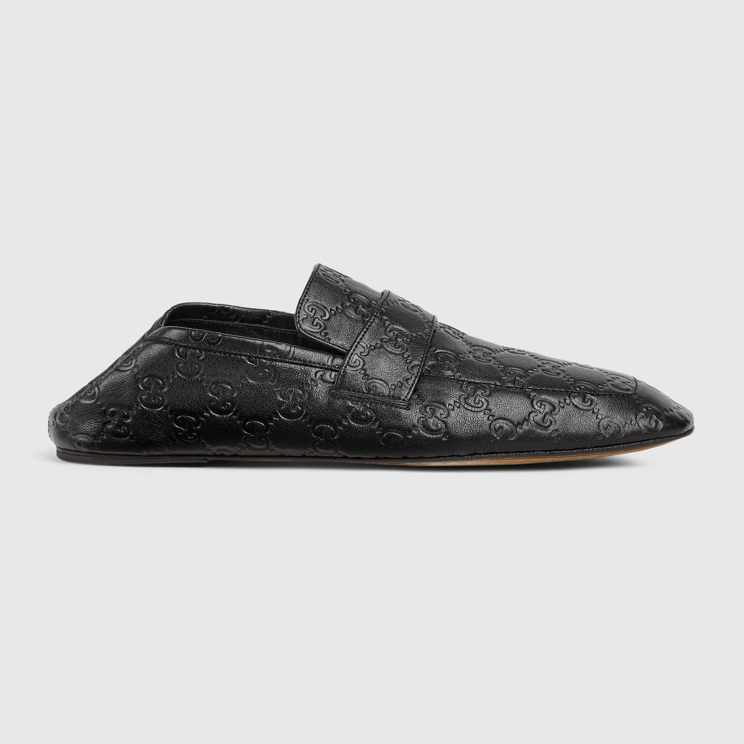 Gucci Leather Gg Loafers