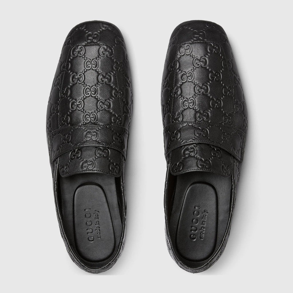 Gucci Leather Gg Loafers