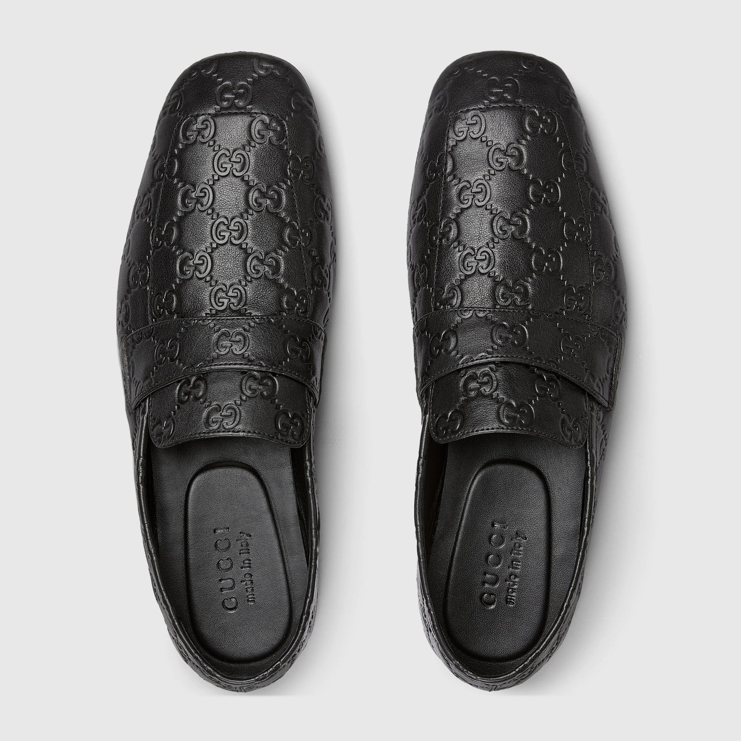 Gucci Leather Gg Loafers