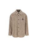 Loewe Overshirt Jacket In Wool And Llama Blend