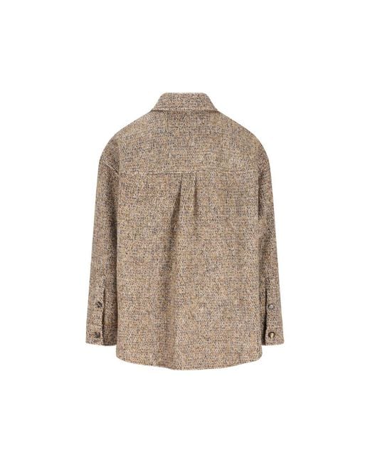 Loewe Overshirt Jacket In Wool And Llama Blend