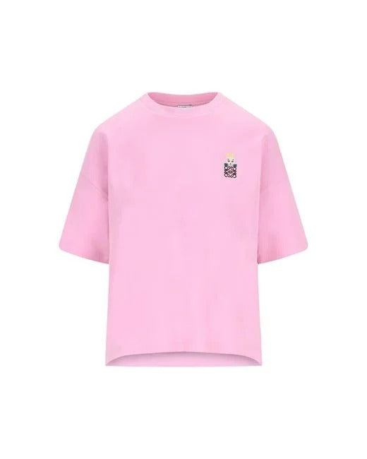 Loewe Cotton T-shirt With Anagram And Embroidery