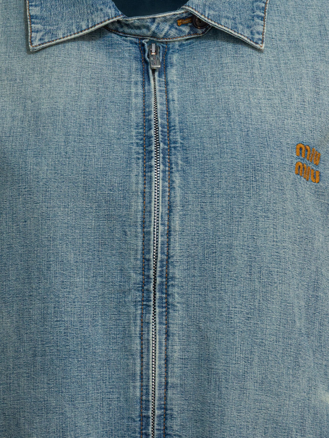 Miu Miu Zipped Denim Jacket