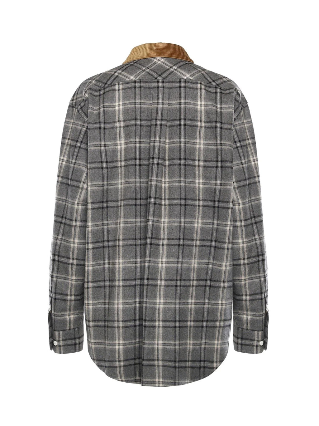 Miu Miu Check Shirt With Leather Collar