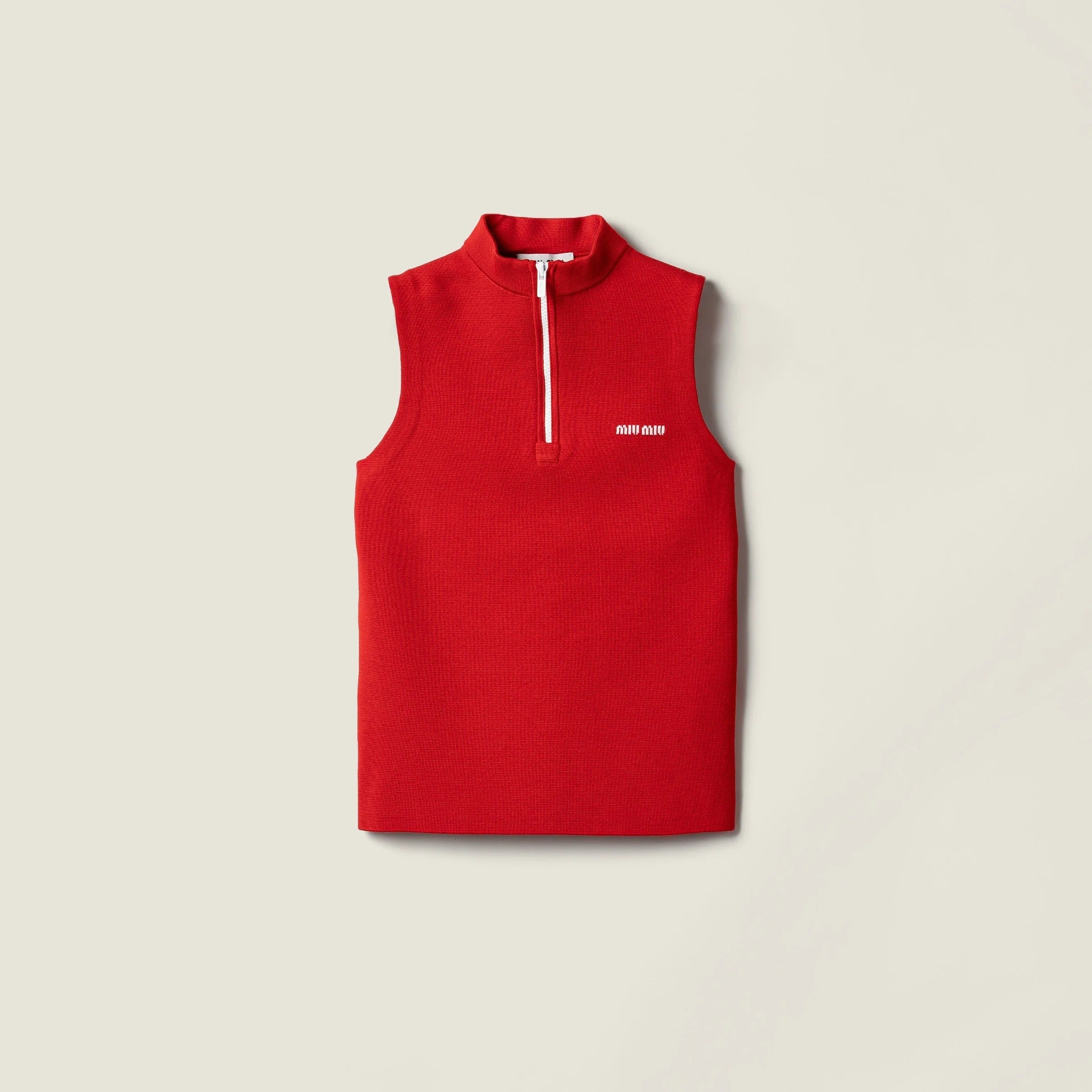 Miu Miu Virgin Wool Sleeveless Sweater
