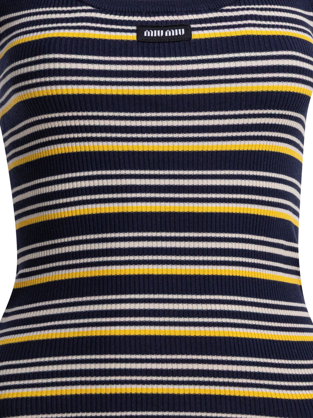 Miu Miu Cotton Tank Top With Logo