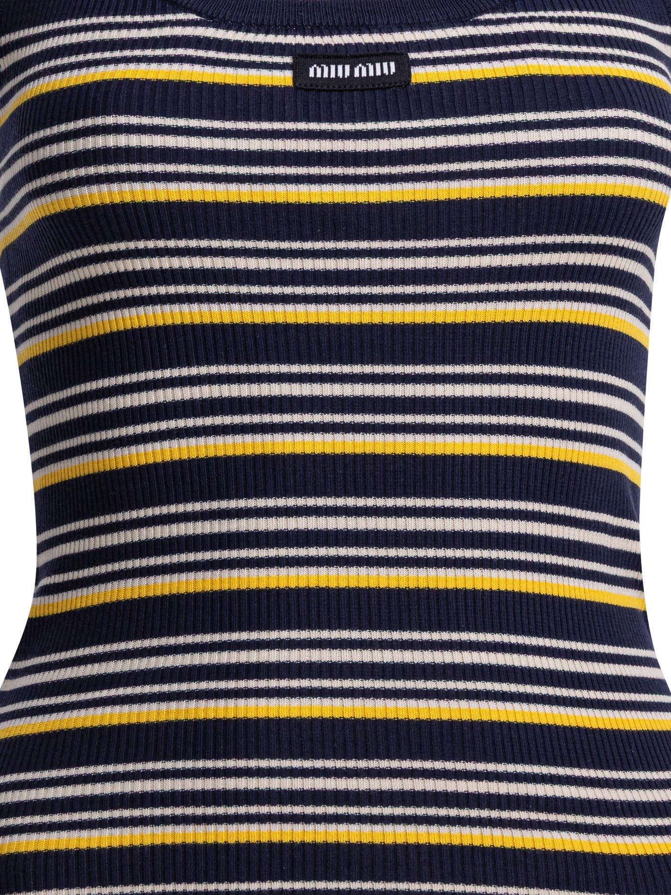 Miu Miu Cotton Tank Top With Logo