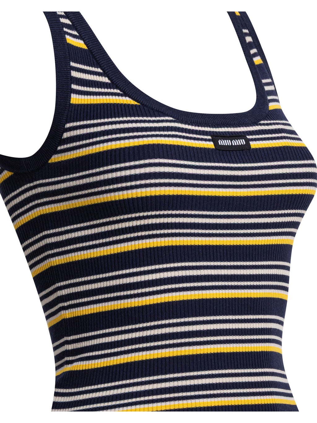 Miu Miu Cotton Tank Top With Logo