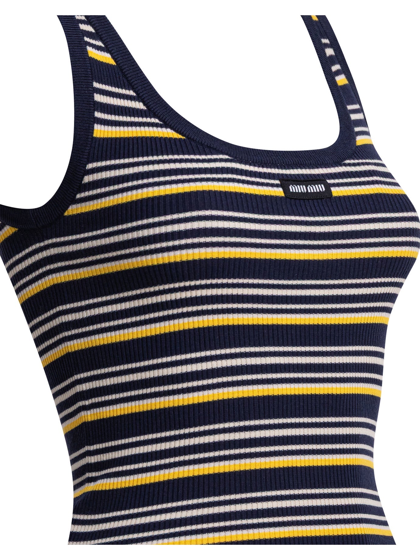Miu Miu Cotton Tank Top With Logo