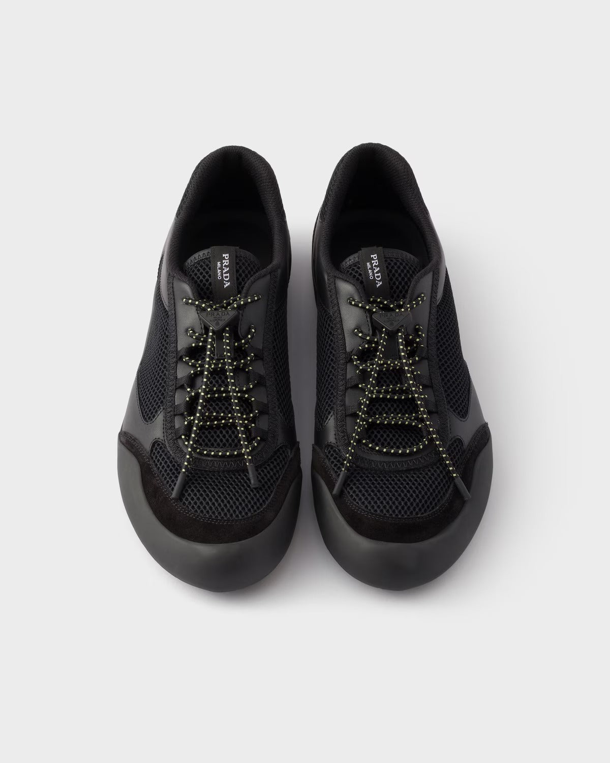 Prada "speedrock" Sneaker In Leather And Fabric