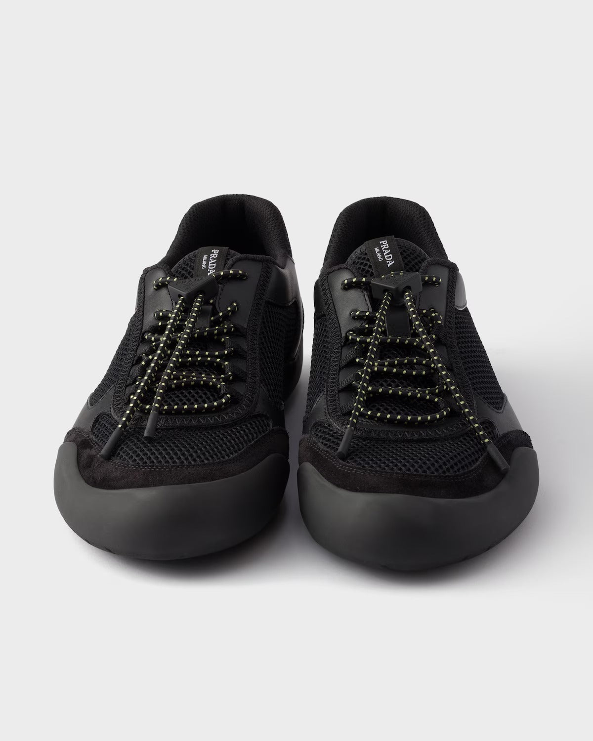 Prada "speedrock" Sneaker In Leather And Fabric