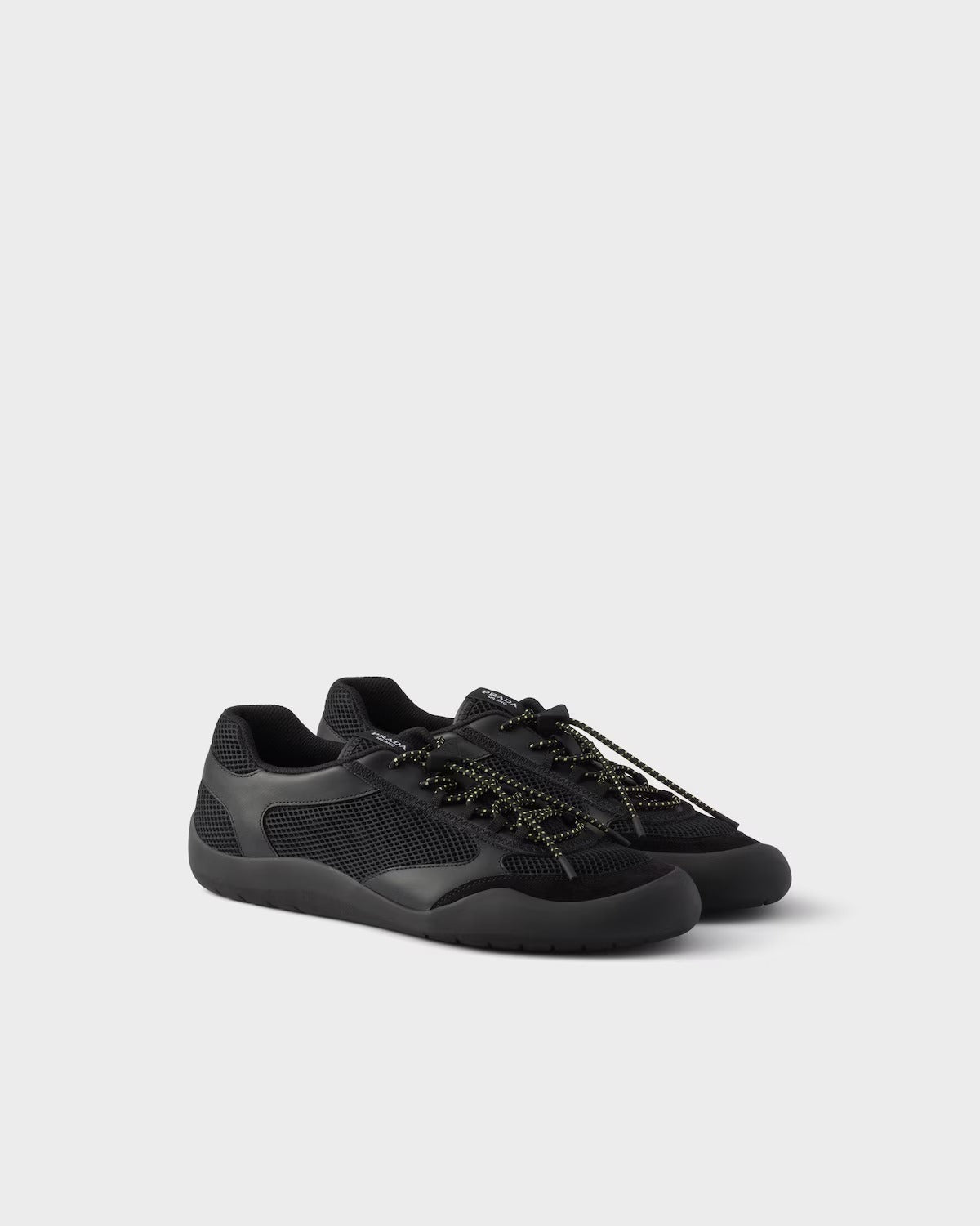 Prada "speedrock" Sneaker In Leather And Fabric