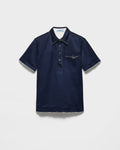 Prada Short Sleeves Polo Shirt In Scottish Thread