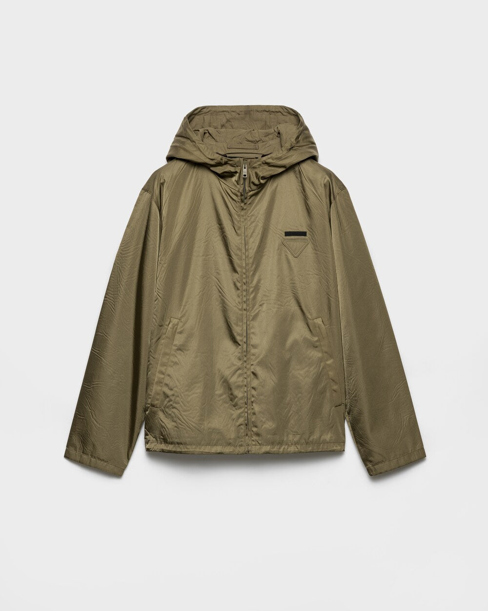 Prada Zippered Hoodie Jacket In Re-nylon