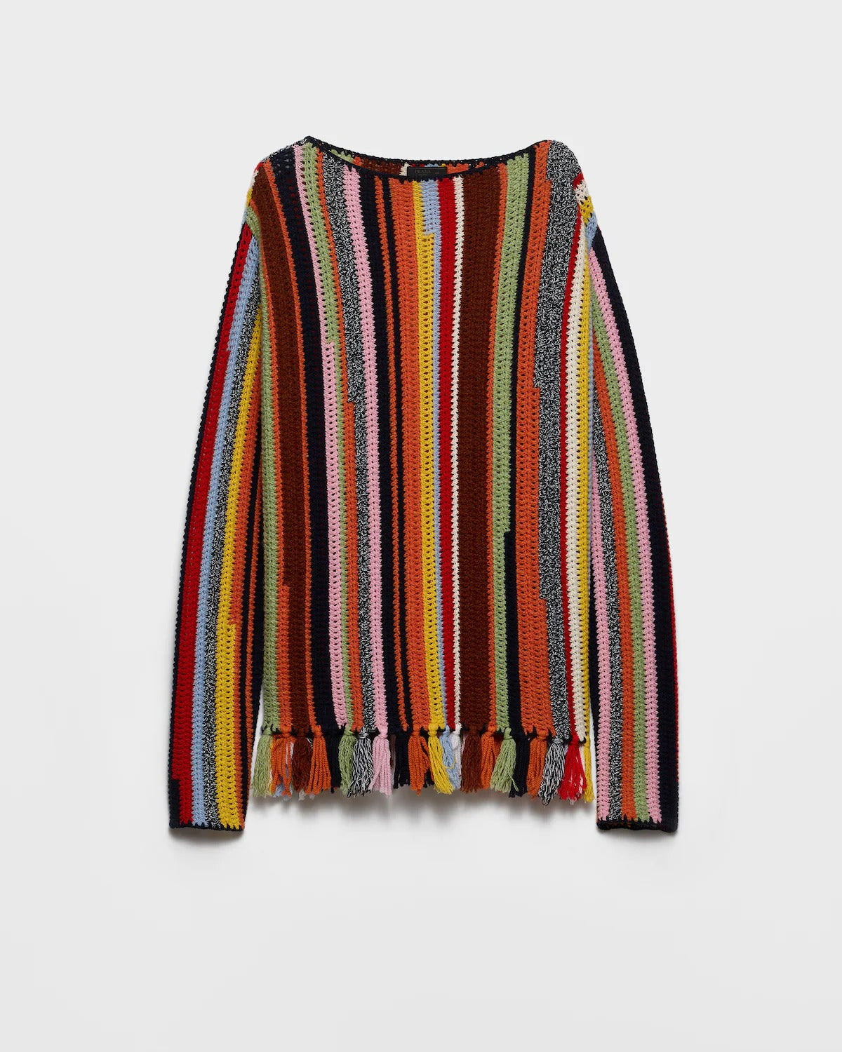 Prada Crewneck Knitwear In Virgin Wool And Cashmere