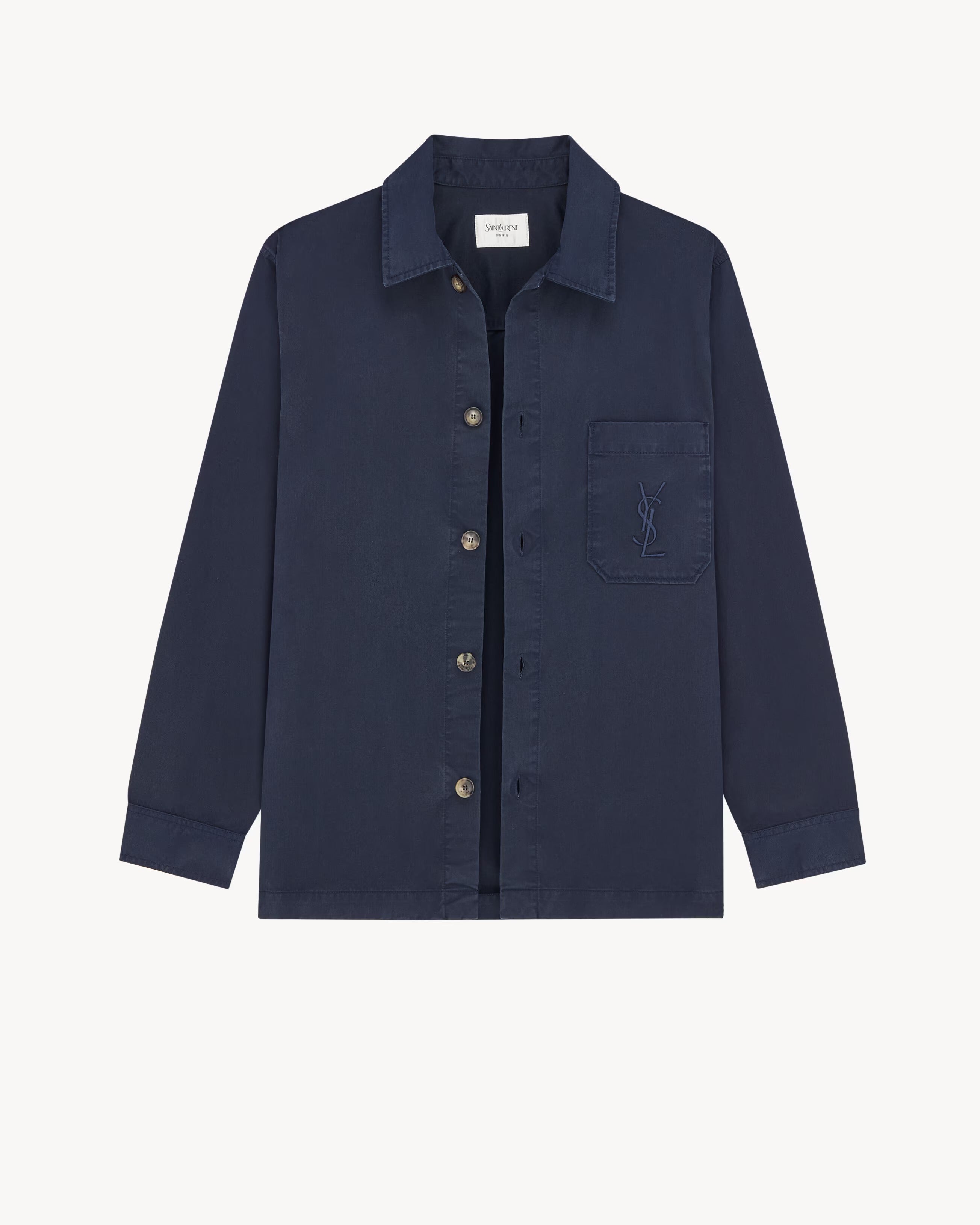 Saint Laurent Cotton Cassandre Overshirt Jacket