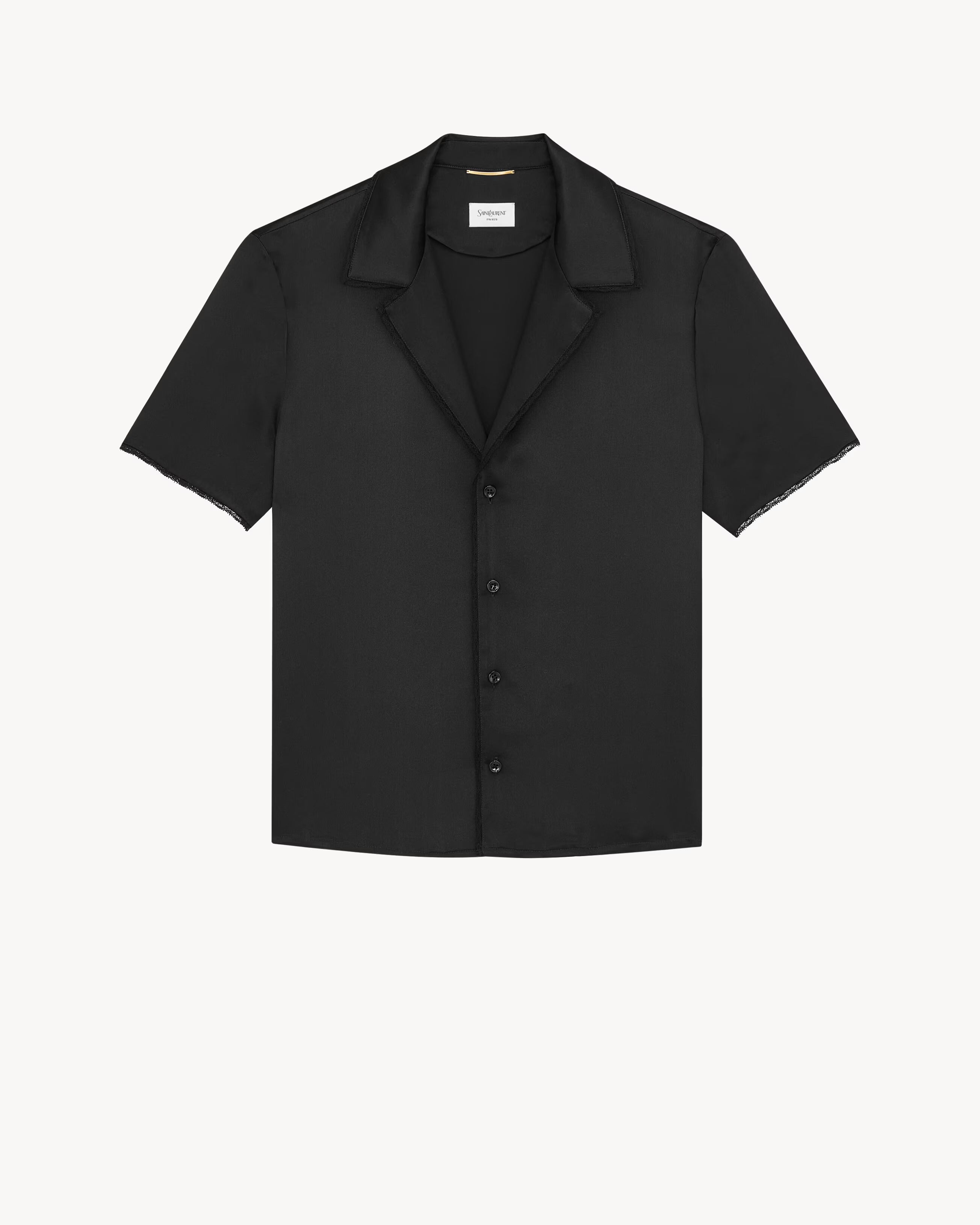 Saint Laurent Silk Shirt In Short Sleeves
