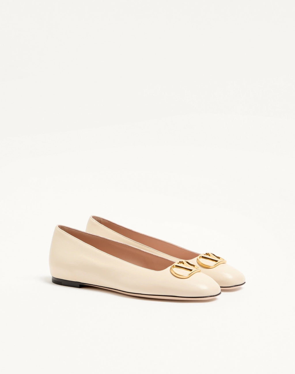 Valentino Garavani Vlogo Signature Ballet Flats In Leather