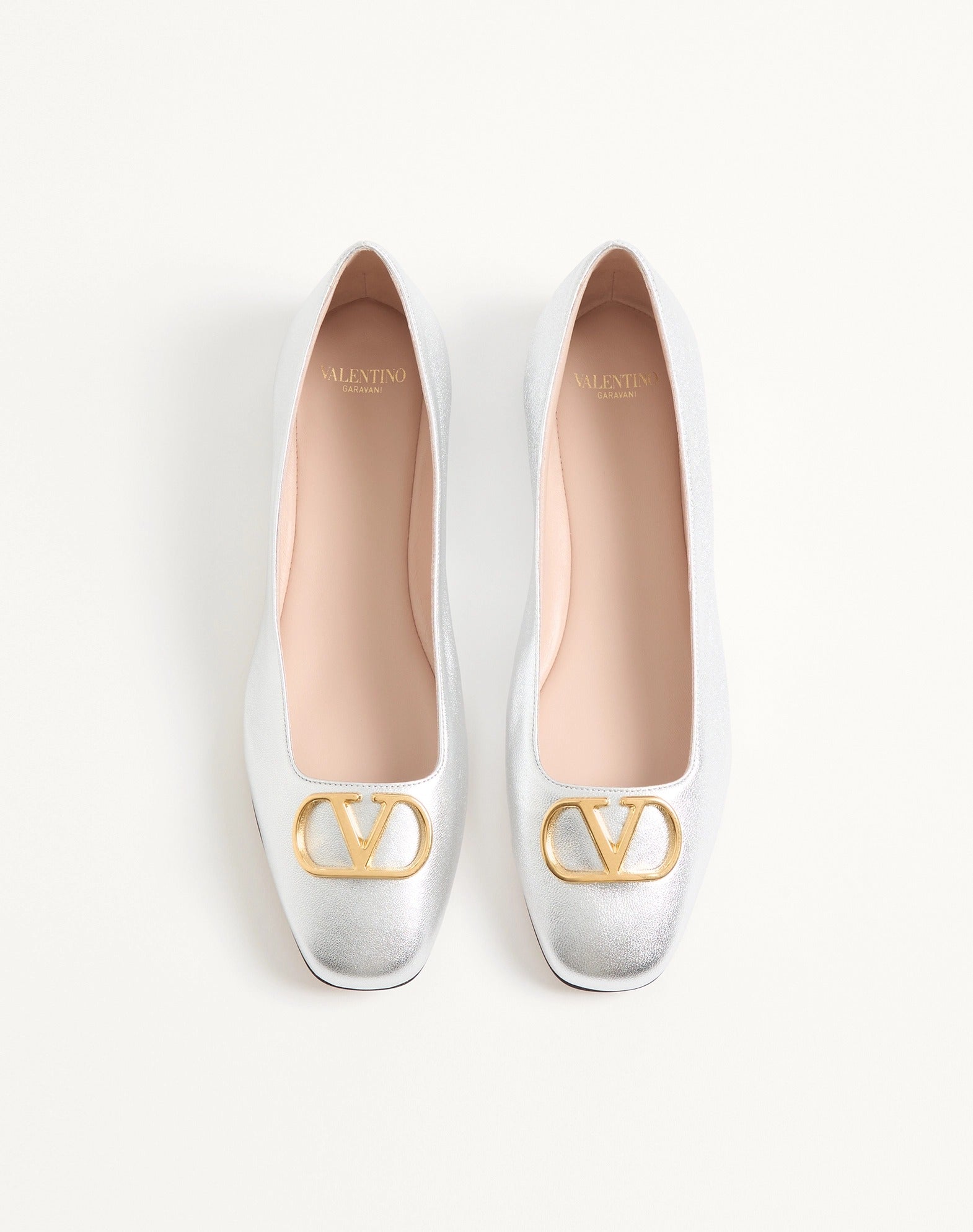 Valentino Garavani Vlogo Signature Ballet Flats In Leather