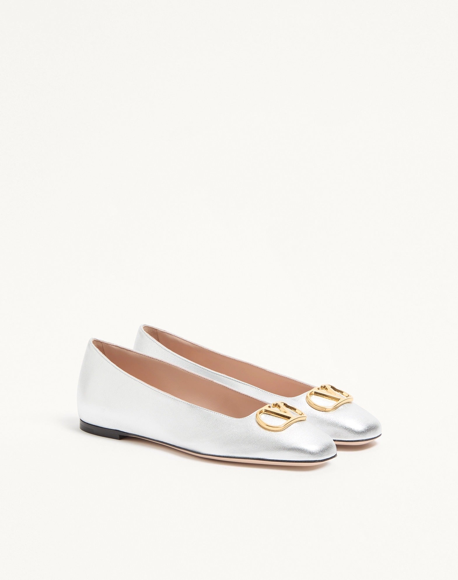 Valentino Garavani Vlogo Signature Ballet Flats In Leather