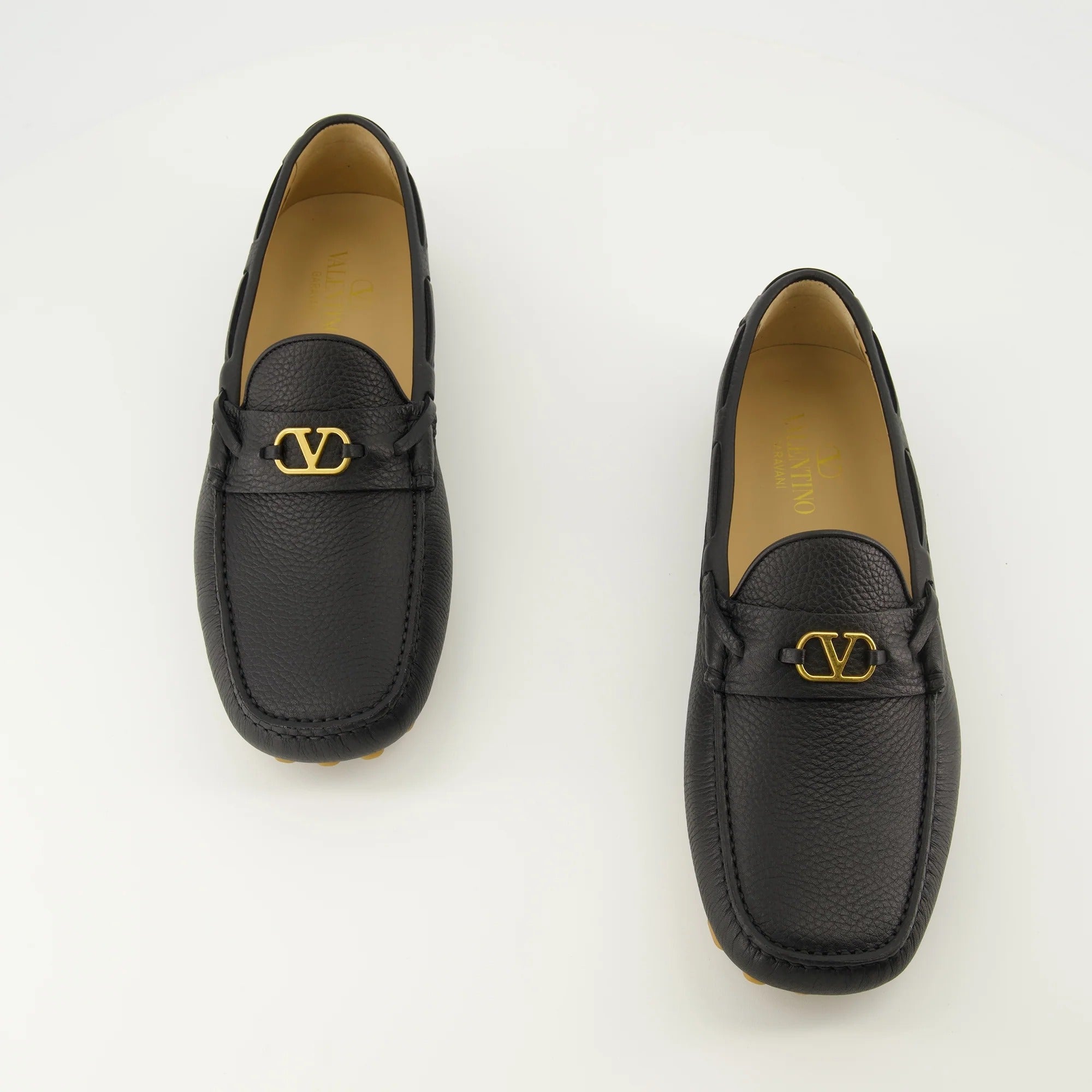 Valentino Garavani "driver" Leather Loafers