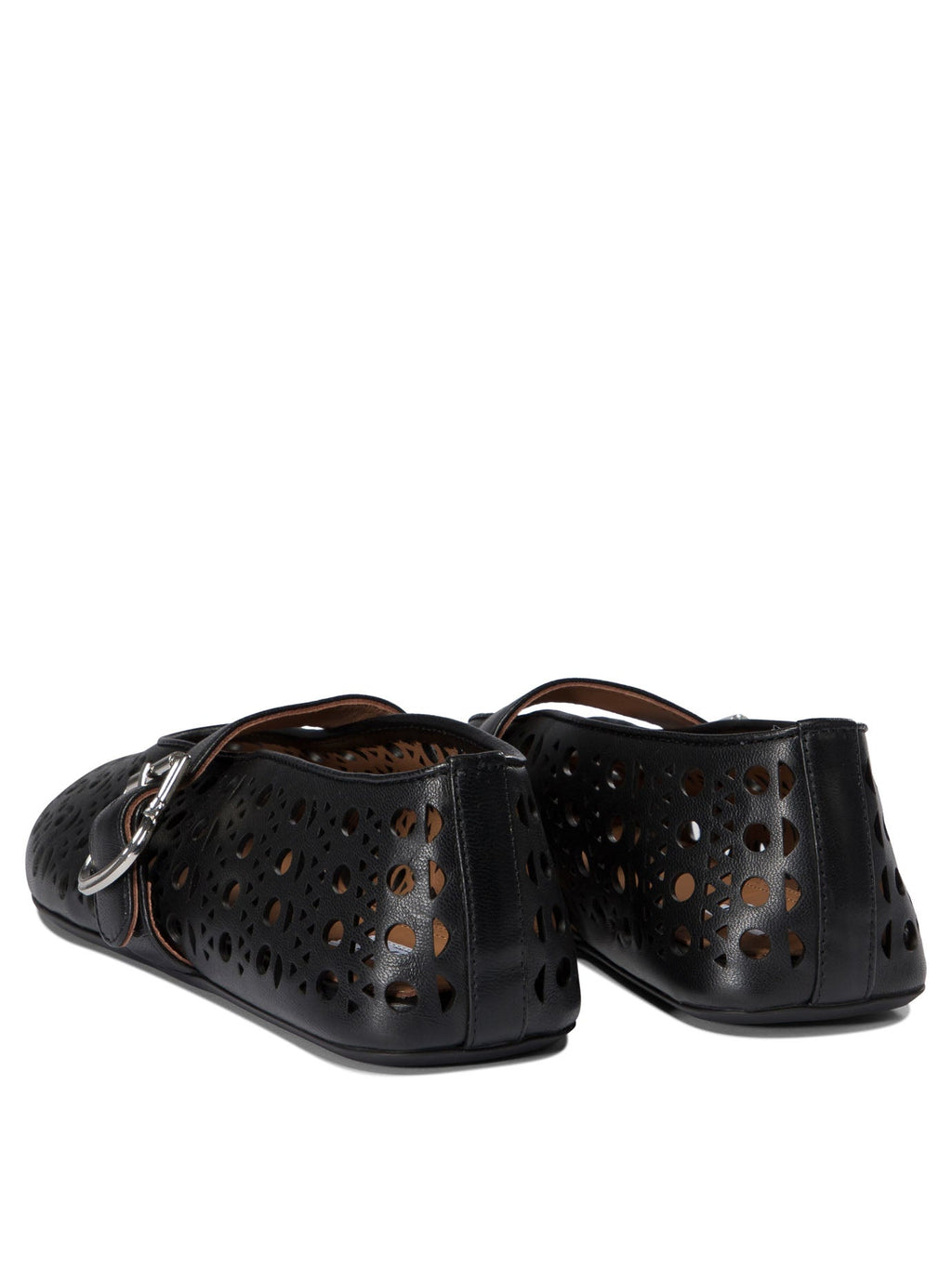 Alaïa Perforated Mary Jane Ballet Flats