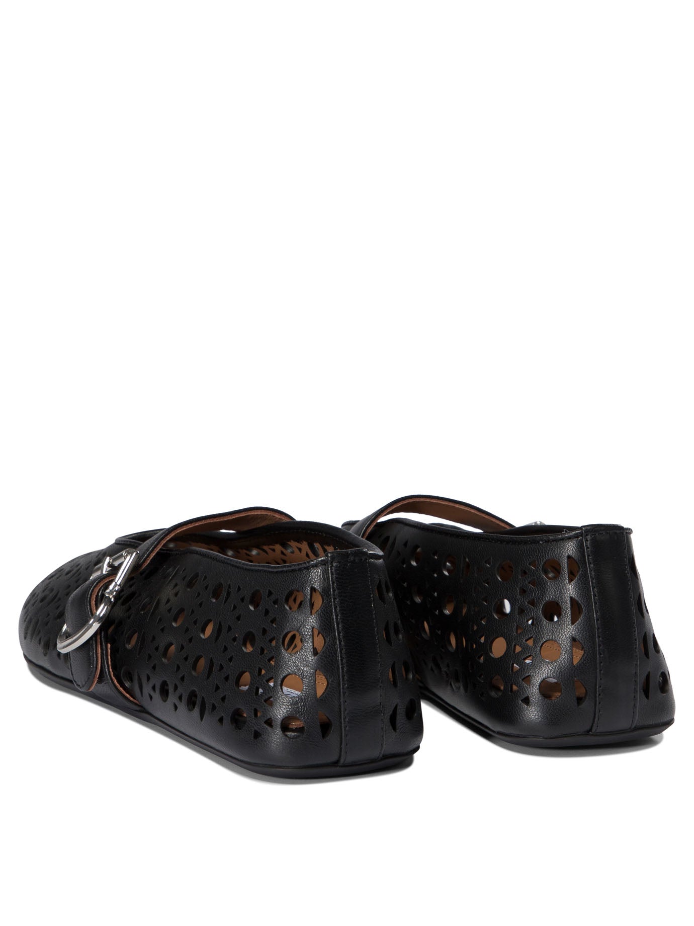 Alaïa Perforated Mary Jane Ballet Flats