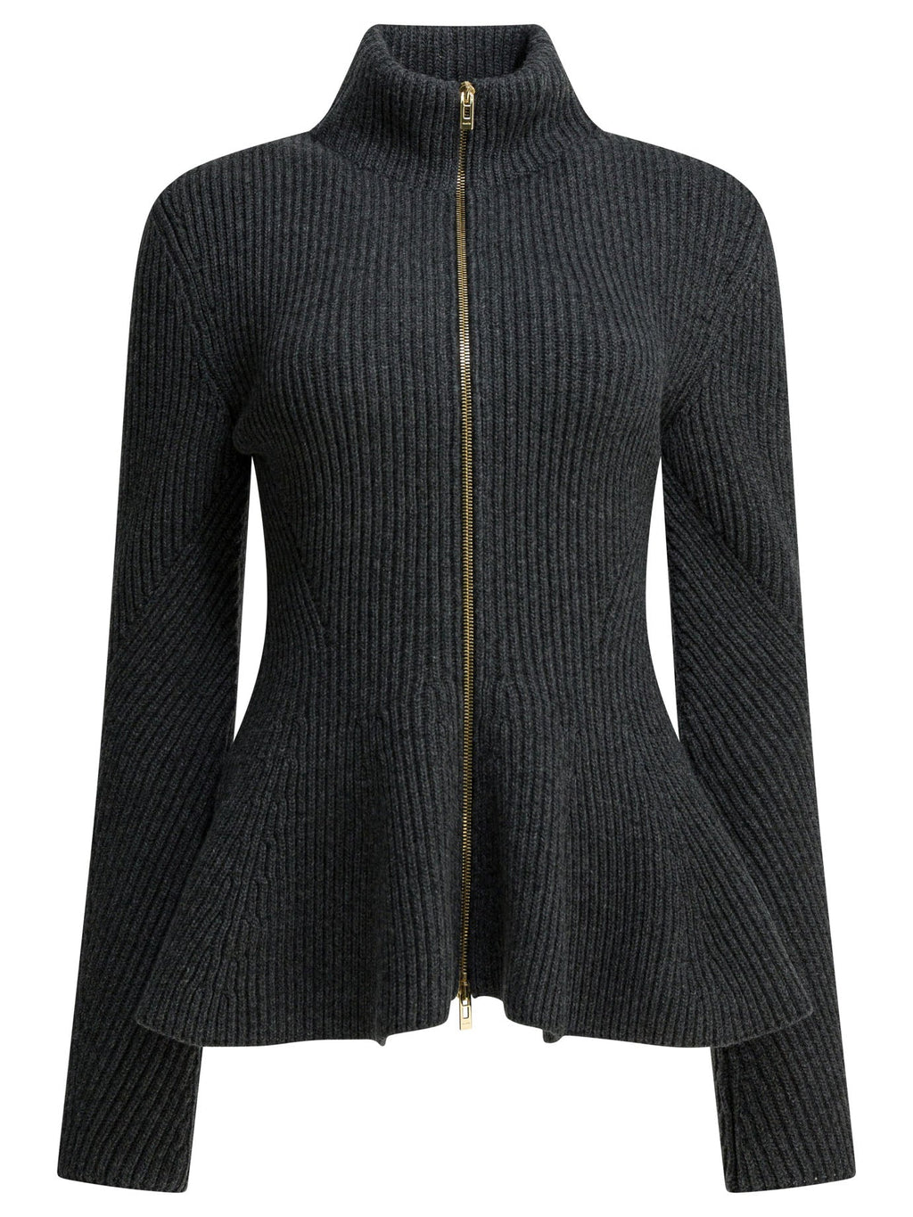 Alaïa "peplum" Zipper Sweater