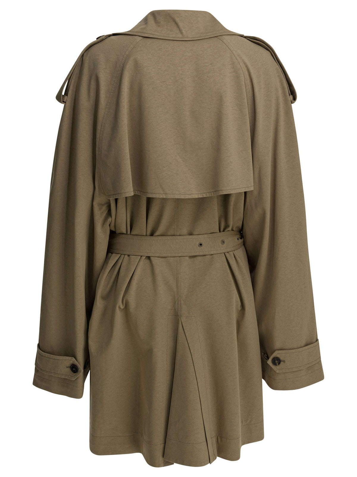 Balenciaga Short Trench Coat In Explorer