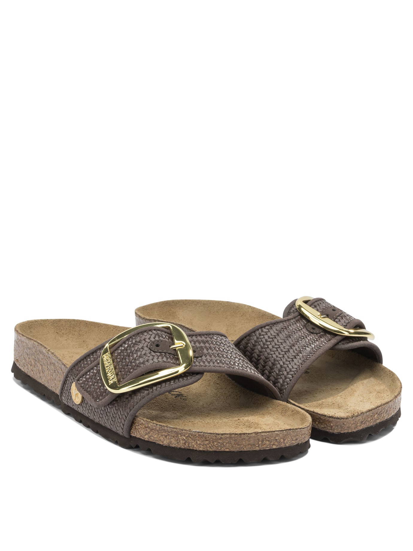Birkenstock "madrid Big Buckle Raffia" Low Sandals