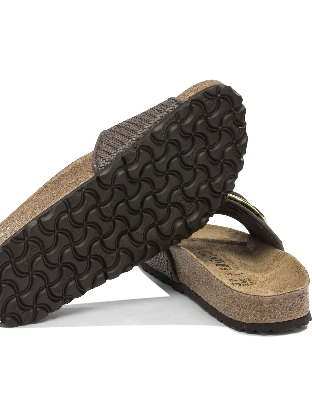 Birkenstock "madrid Big Buckle Raffia" Low Sandals