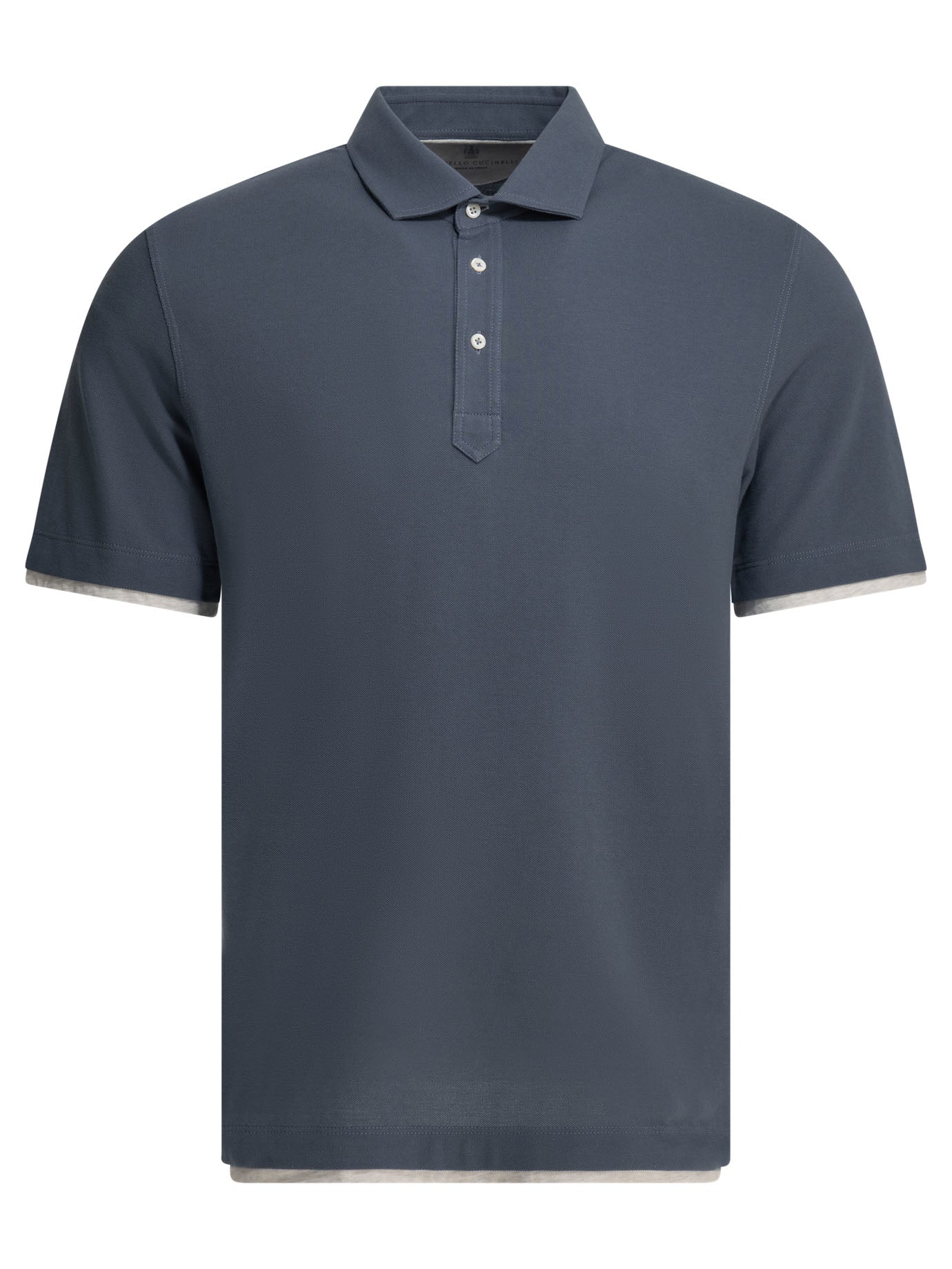 Brunello Cucinelli "faux Layering" Buttoned Polo Shirt