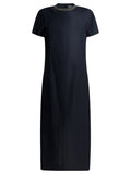 Brunello Cucinelli "precious Collar" Midi Dress