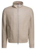 Brunello Cucinelli Silk Linen And Wool Hopsack Jacket