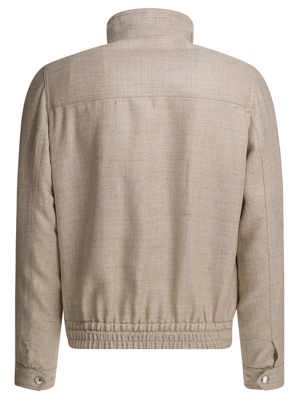 Brunello Cucinelli Silk Linen And Wool Hopsack Jacket