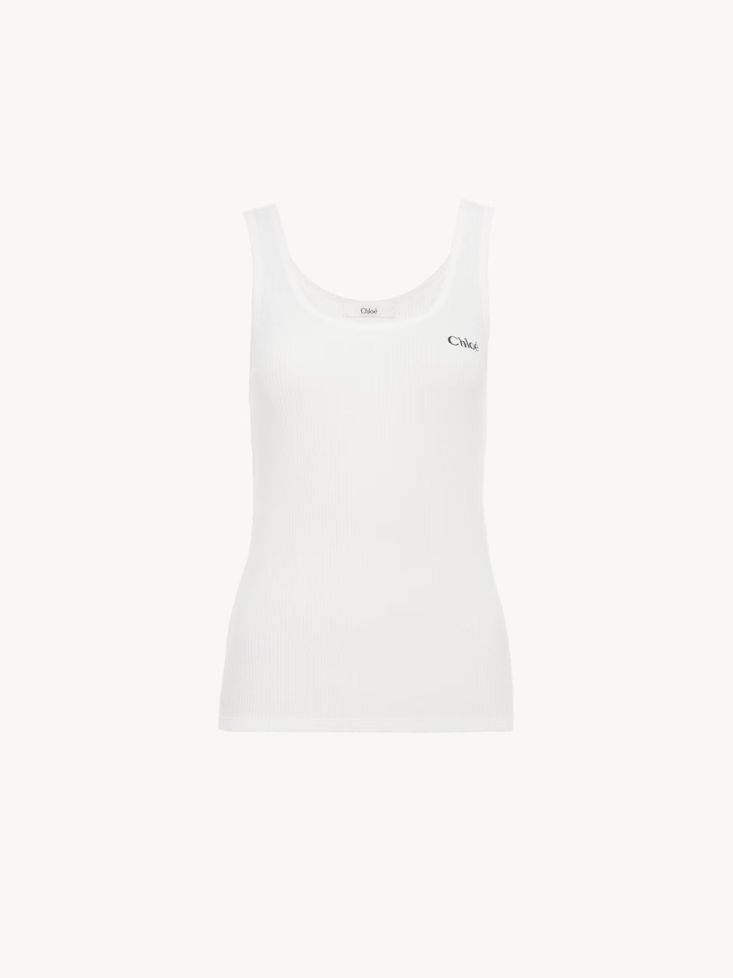 Chloé Cotton Tank Top With Logo