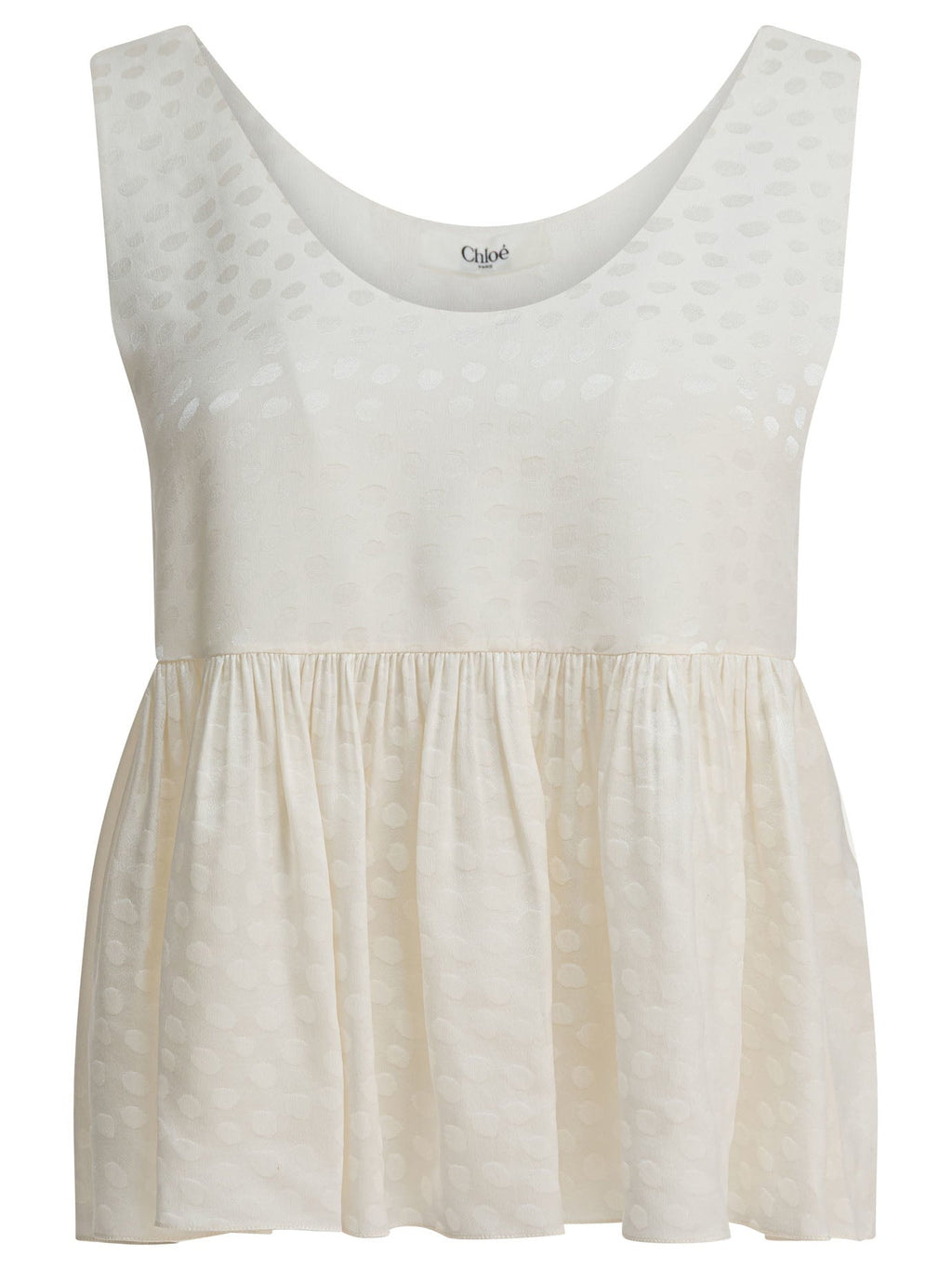 Chloé Peplum Top In Silk